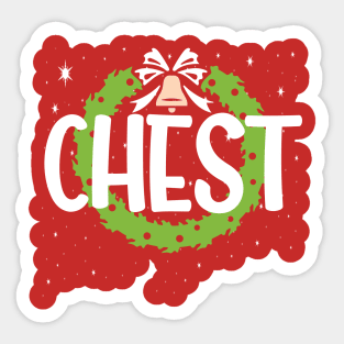 Chest Nuts Couple Christmas funny gift Sticker